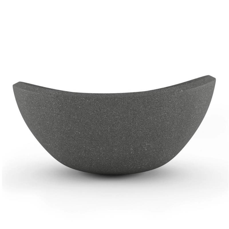 Wave Tabletop Concrete Planter - Graphite